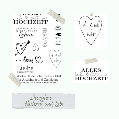 Creative Depot -  Stempelset - Designline - Hochzeit und Liebe 