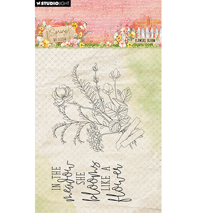 Studio Light Clear Stamp - Flower Bloom Spring Meadow nr.775