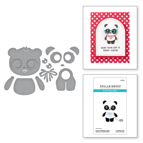 Spellbinders - Dancin' Birthday Panda Etched Dies