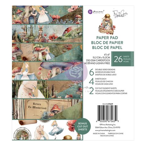 Prima Marketing - Return To Wonderland 6x6 Inch Paper Pad