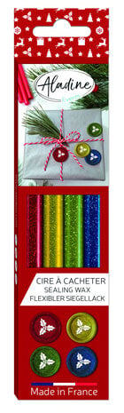 Aladine - Wax Sticks Round Flexible Glitter Mix (4pcs)