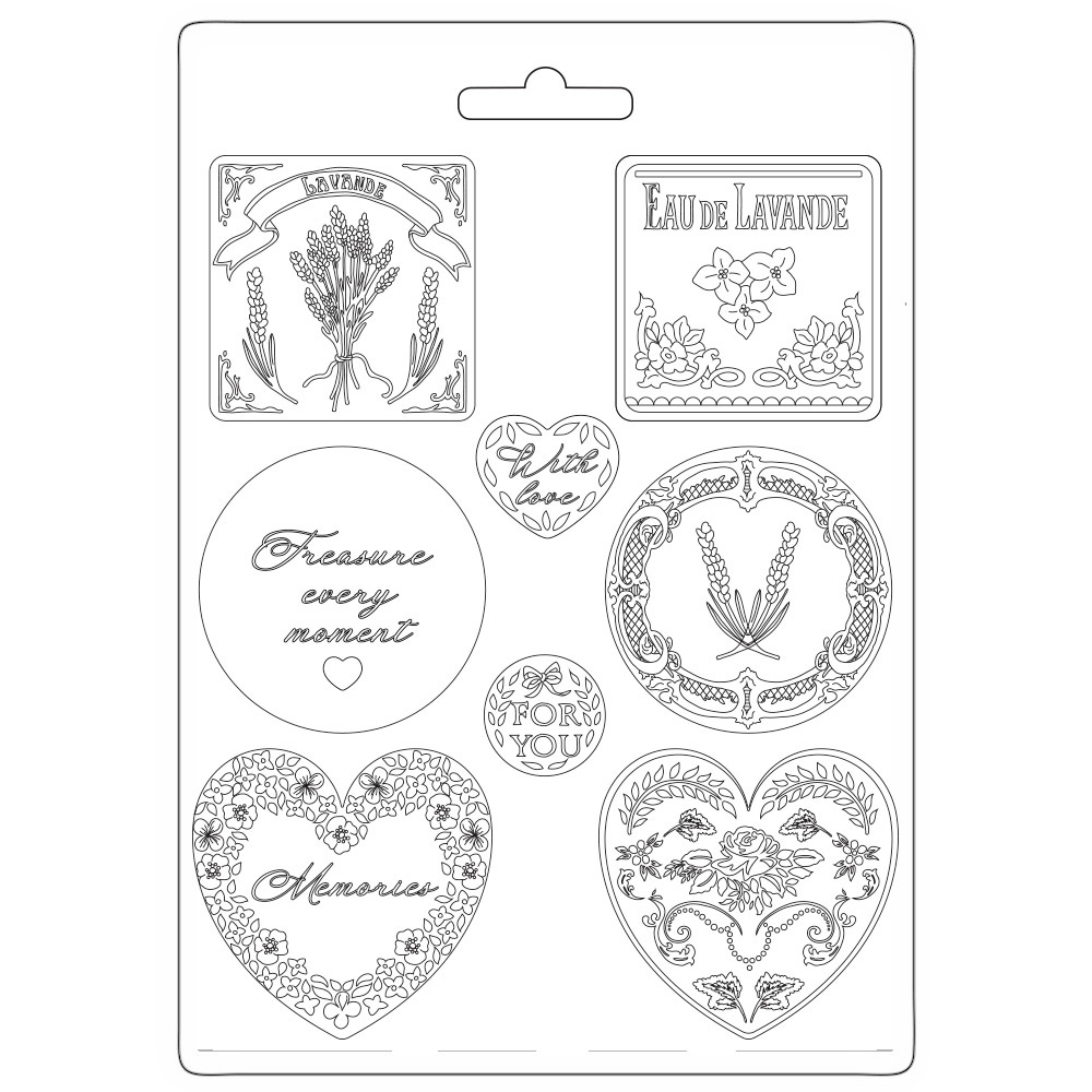 stamperia-soft-mould-a4-provence-plates-and-hearts