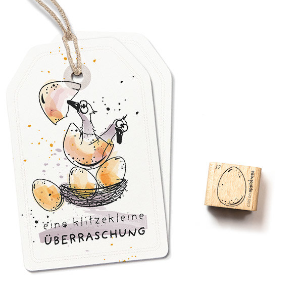 cats on appletrees - Ministempel Osterei 17