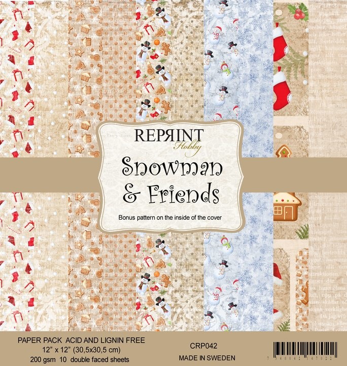 reprint-snowman-friends-12x12-inch-paper-pack-crp0