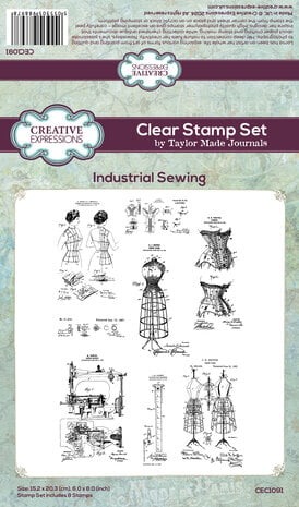 Creative Expressions - Taylor Made Journals Clear Stamp Industrial Sewing