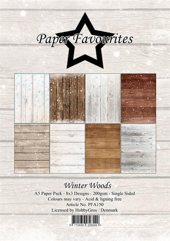 Paper Favourites - Winter Woods A5 Paper Pack  