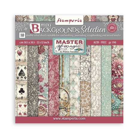 Stamperia - Master of Magic Maxi Background Selection 12x12 Inch Paper Pack