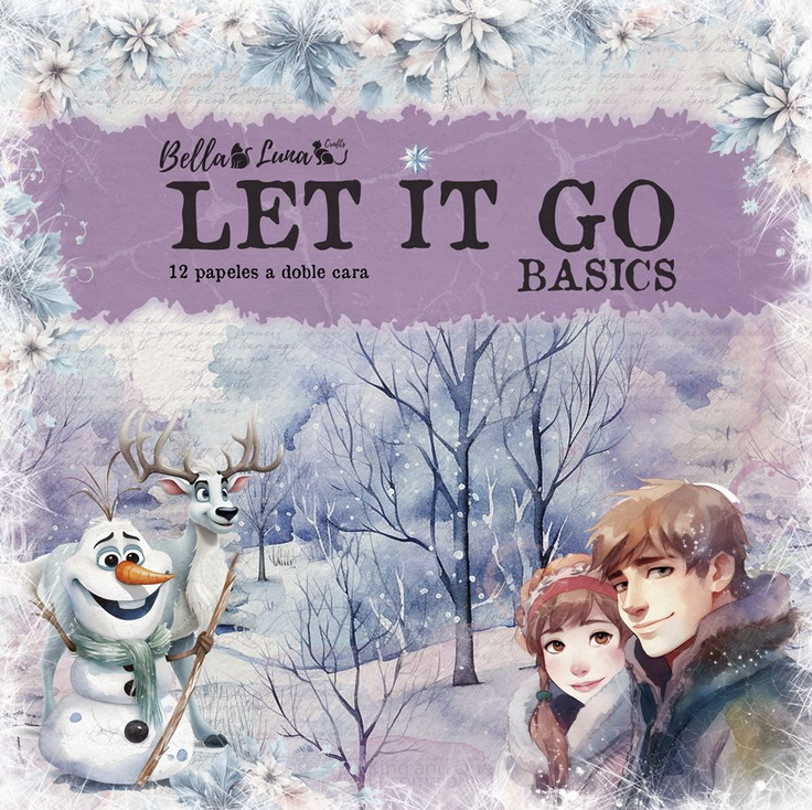  Bellaluna Crafts Pad 8x8" Bellaluna Crafts con 12 papeles doble cara Let It Go Basics