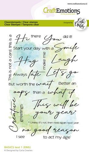 CraftEmotions clearstamps A6 - CC BASICS Text 1 A6 (EN)