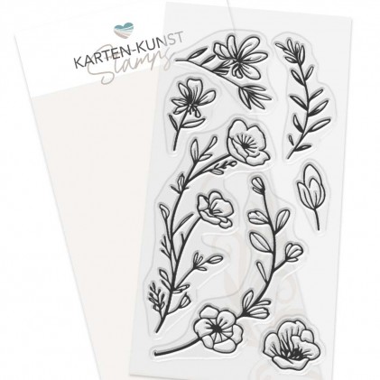 Karten-Kunst Clear Stamps Groß  - Delicate Plants