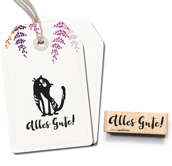 cats on appletrees - Stempel Alles Gute 5