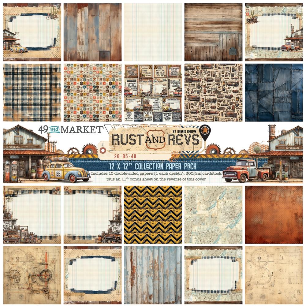 49 & Market Collection Pack 12"X12" -  Rust And Revs 