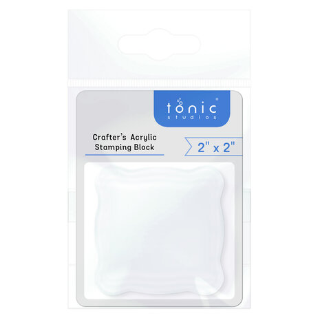 Tonic Studios - Crafters Acrylic Stamping Block - 2x2 Inch