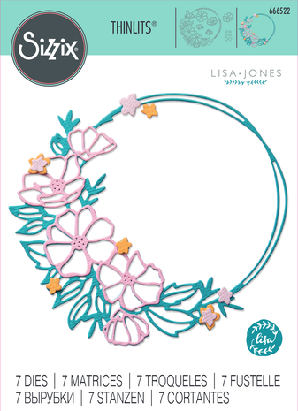 Sizzix - Thinlits Die by Lisa Jones Floral Round (7pcs)