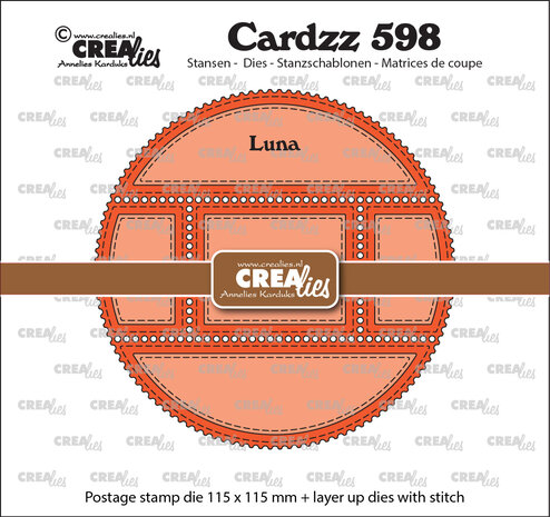 Crealies Cardzz Stansen Postzegelframe Luna