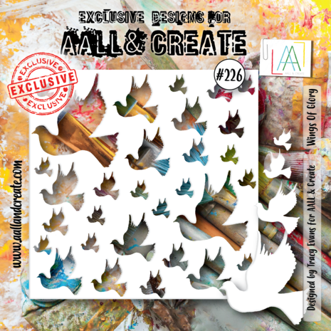 AALL & Create - Stencil 6x6 Inch Wings Of Glory