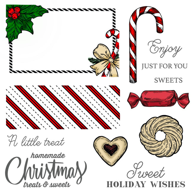 Honey Bee - Holiday Treats Vintage Gift Card Box Add-On 6x6 Stamp Set