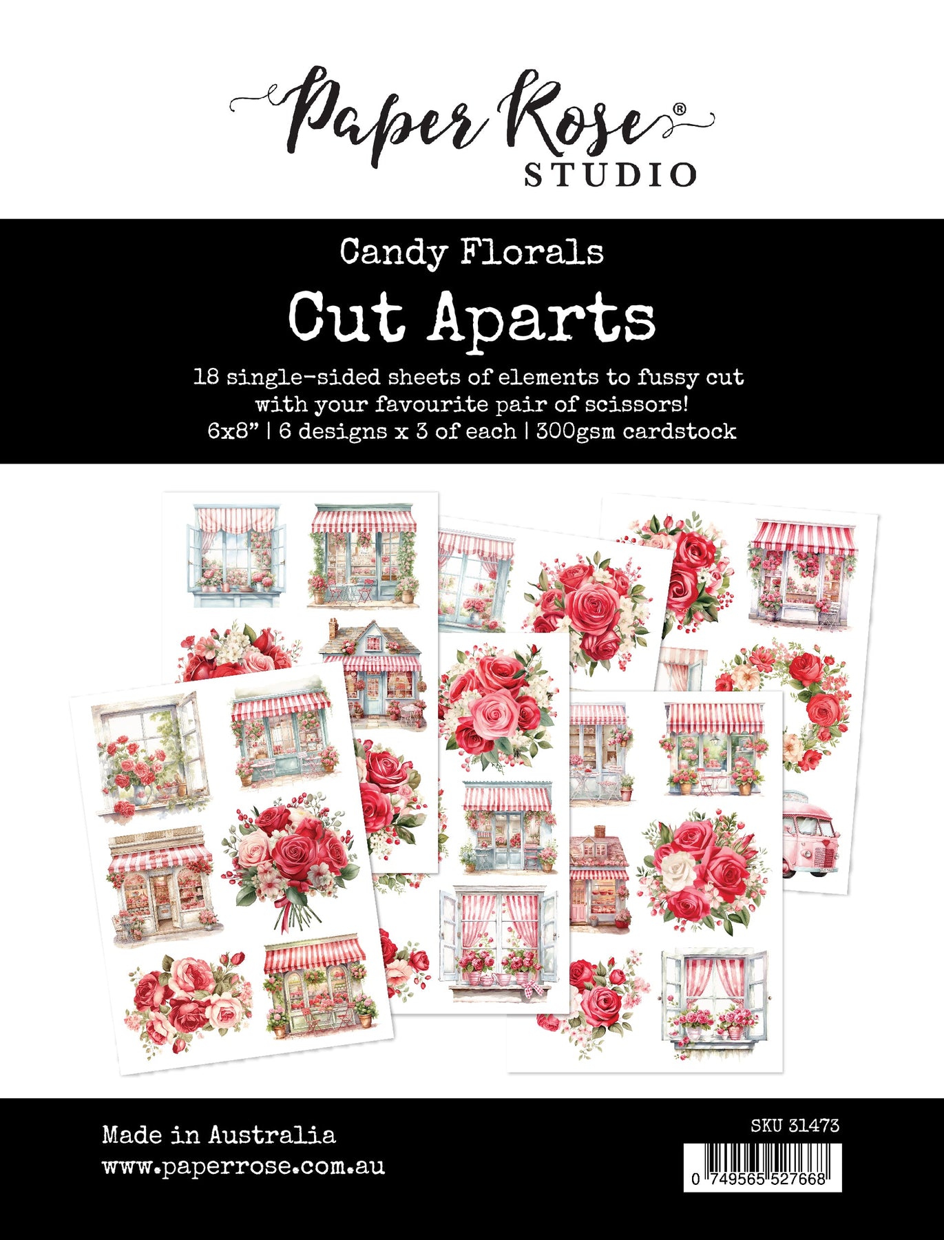 Paper Rose - Candy Florals Cut Aparts Paper Pack