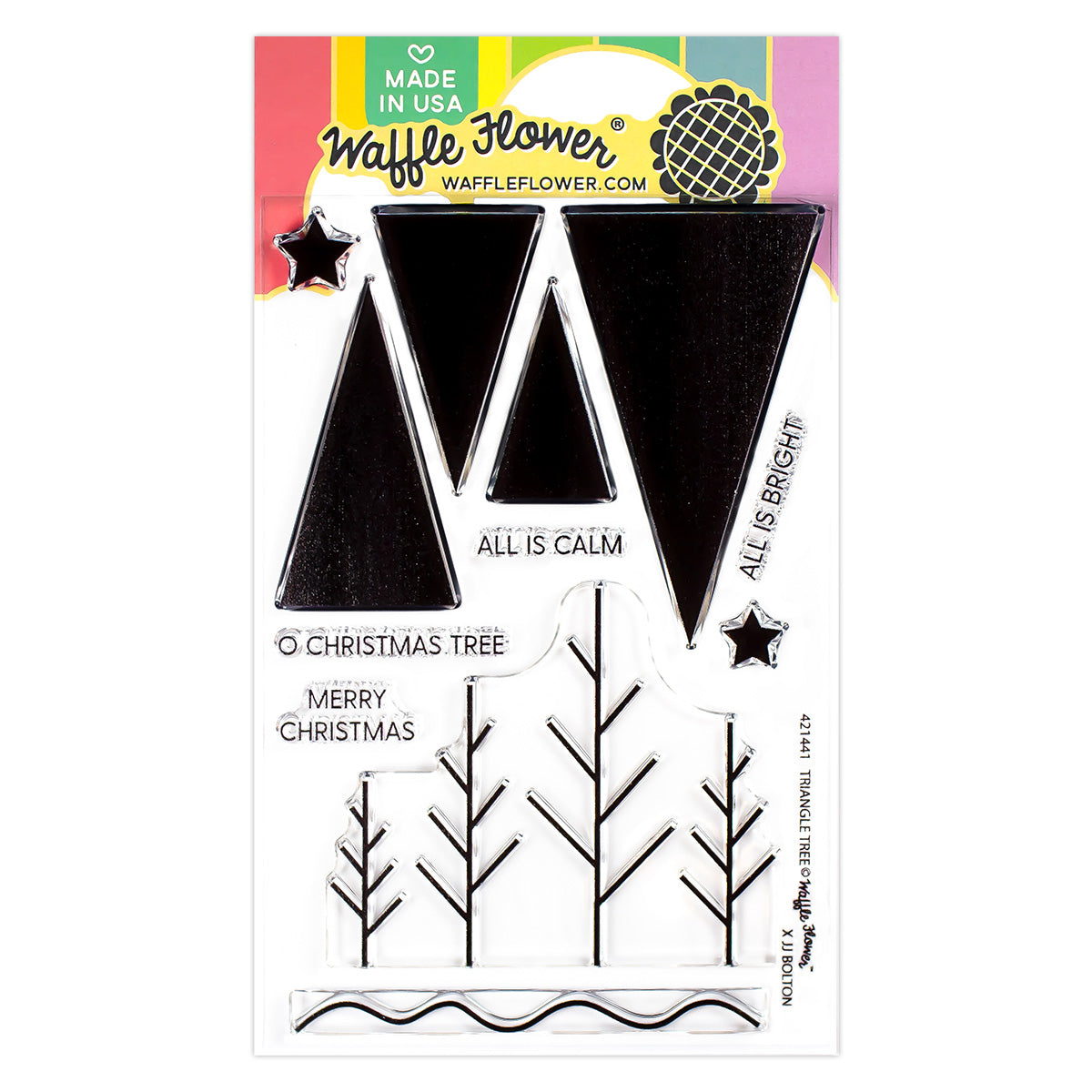 Waffle Flower - Triangle Trees Stamp Set