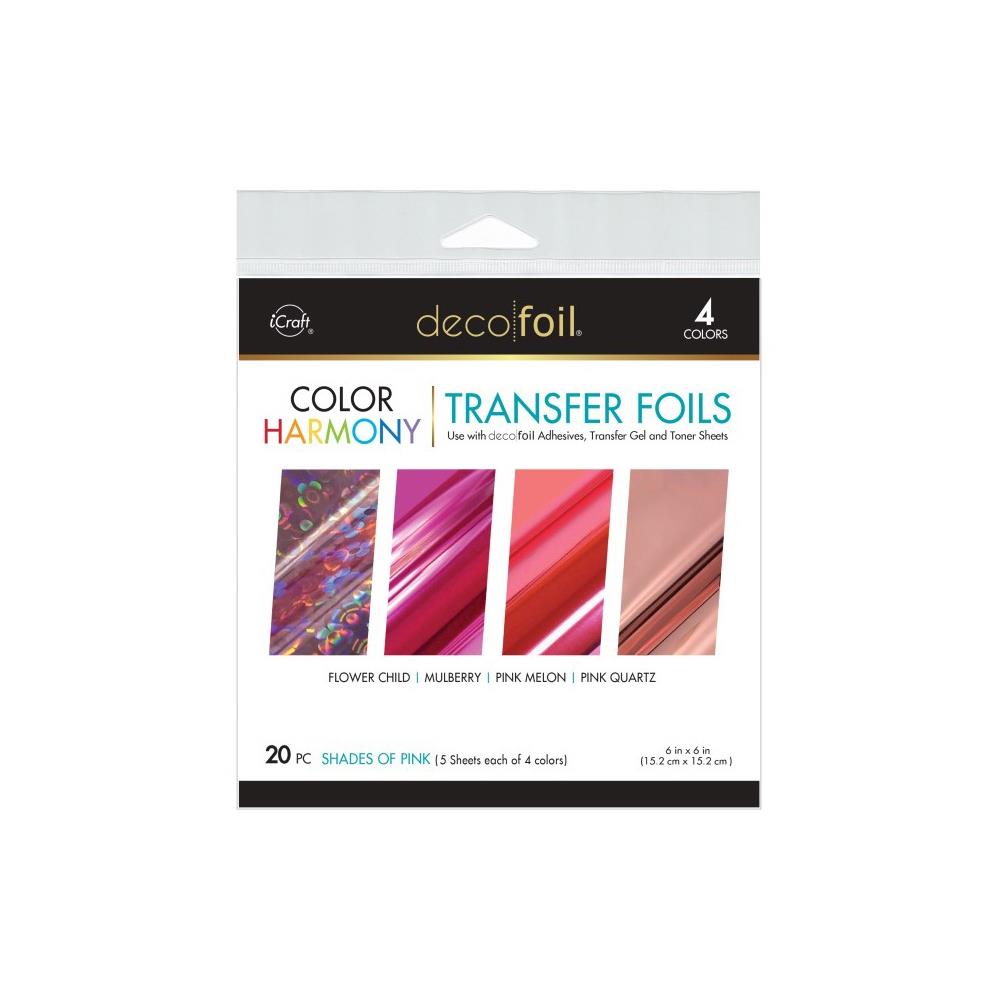 Deco Foil Harmony Foil Pack 6"X6" 20/Pkg - Shades Of Pink