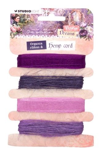 Studio Light Ribbon Organza & hemp - purples Vict. Dreams nr.05