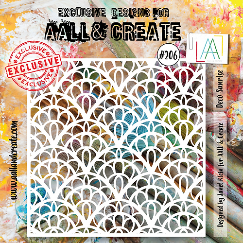 AALL & Create - Stencil 6x6 Inch Deco Sunrise