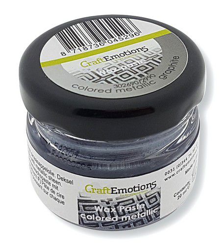 CraftEmotions Wax Paste farbig metallic - Graphit