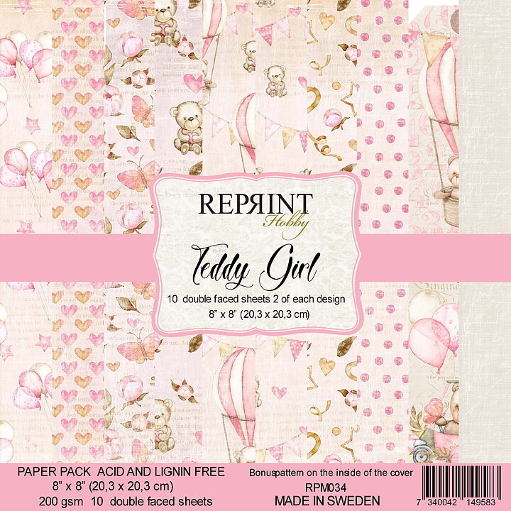 reprint-teddy-girl-8x8-inch-paper-pack-rpm034