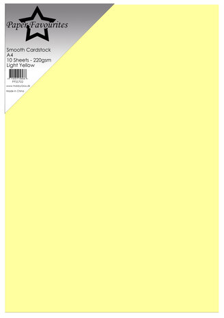 Paper Favourites - Light Yellow A4 Smooth Cardstock