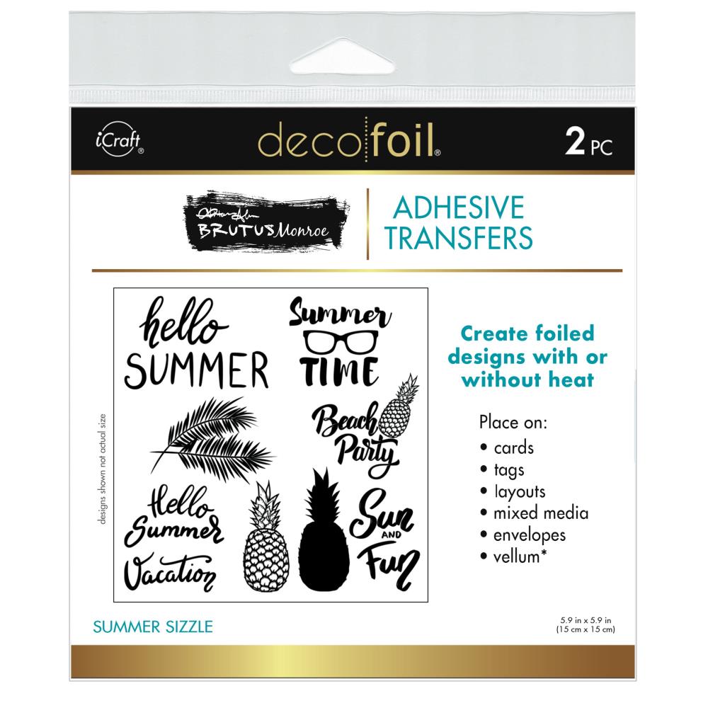 Deco Foil Adhesive Transfer Sheet by Brutus Monroe 5.9"X5.9" - Summer Sizzle