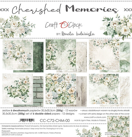 Craft O'Clock - Cherished Memories 12x12 Inch Paper Set