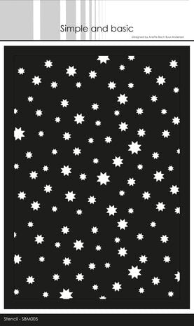 Simple and Basic - Stars A5 Stencil 