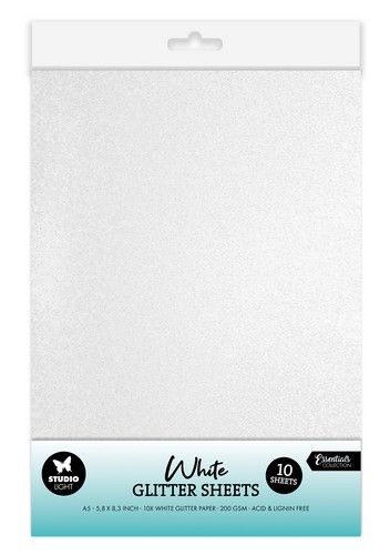 Studio Light Glitter sheets White nr.43