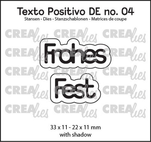 Crealies Texto Positivo Frohes Fest - DE (H)