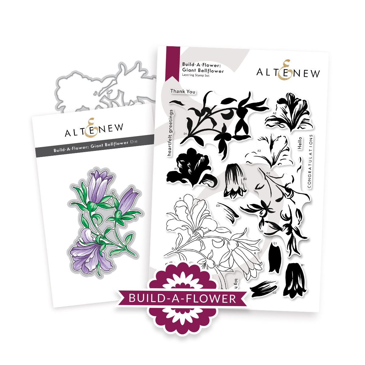 Altenew - Build-A-Flower: Giant Bellflower Layering Stamp & Die Set 