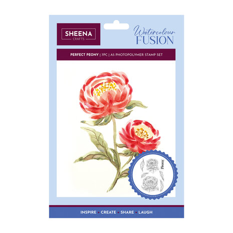 CC - Watercolour Fusion Stamp Perfect Peony