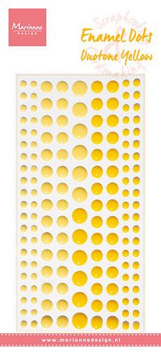 Marianne D Decoration Enamel dots - Duotone Gelb