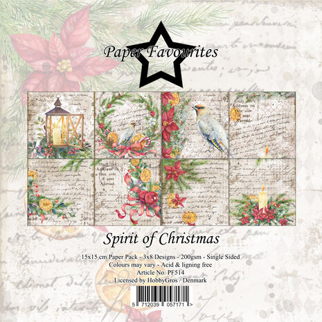 Paper Favourites - Spirit of Christmas 6x6 Inch Paper Pack