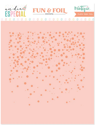 Mintopia - Hot Foil&Fun Plate Confetti Background A special day of Mintopía