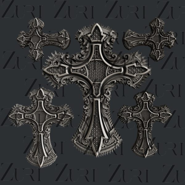 Zuri - Ornate Crosses Set 4