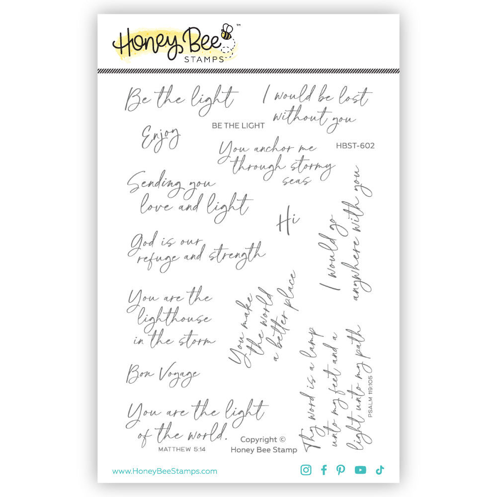 Honey Bee - Be the Light - 4x6 Stamp Set