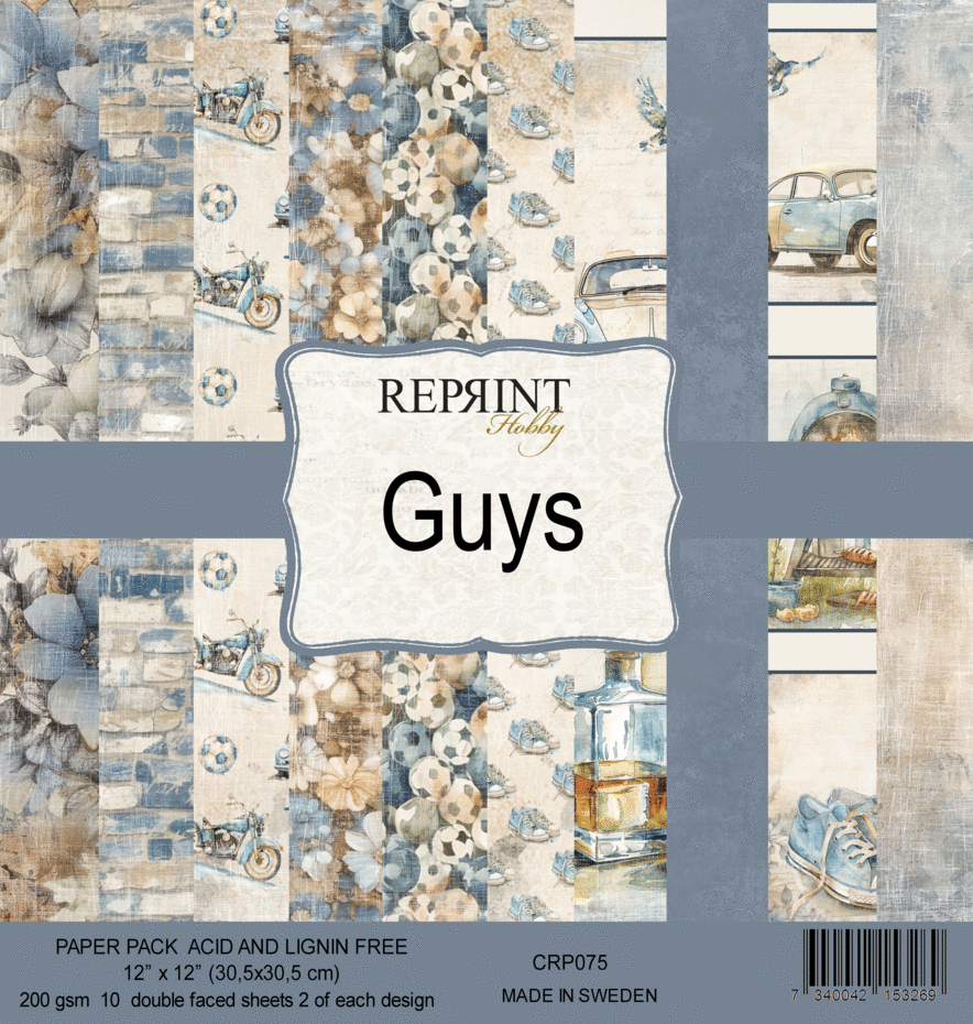 Reprint - Guys 12x12 Inch Paper Pack