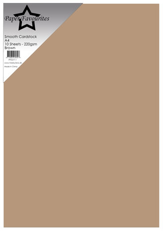 Paper Favourites - Brown A4 Smooth Cardstock 220gsm