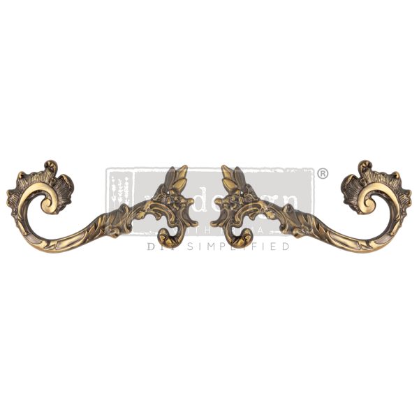 Re-Design with Prima - Kacha Decor Metal Pulls – Enchanté – 2 pcs, 4.7″x2.1″ + 4 screws