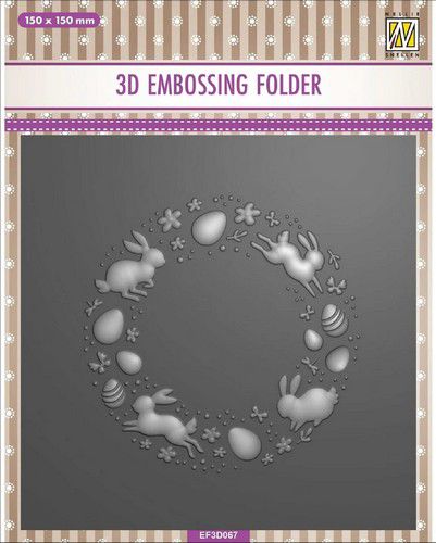 Nellie Choice 3D Embossing Folder Easter Wreath