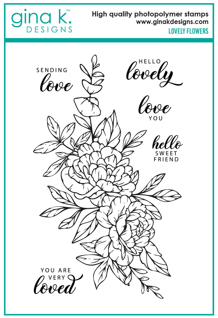 Gina K Designs - STAMPS- Lovely Flowers