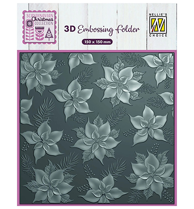 3D Embossing Folder - Poinsettia