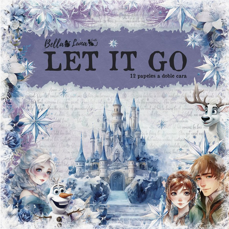  Bellaluna Crafts Pad 12x12" Bellaluna Crafts con 12 papeles doble cara Let It Go