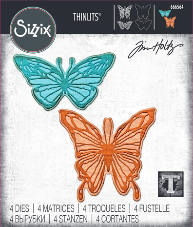 Sizzix - Thinlits Die by Tim Holtz Vault Scribbly Butterfly (4pcs)