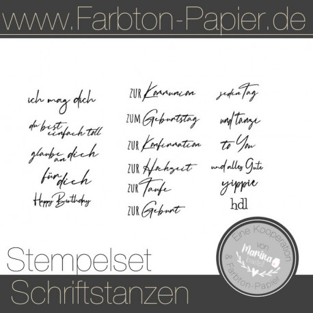 FarbTon - Stempel "Anhänger / Schriften" (85-1)